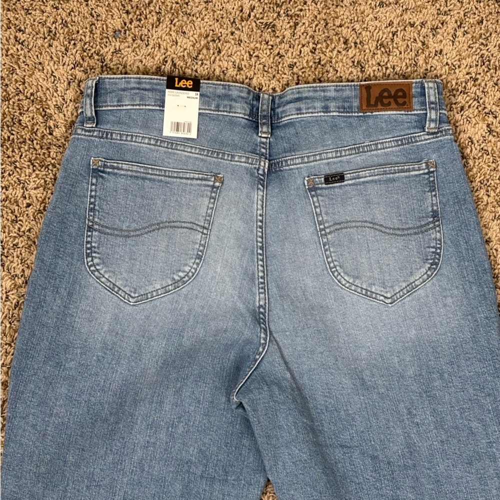 Lee Jeans 14 Blue Legendary Style Boyfriend Mid‎ Rise Light Wash Stretch Denim - Picture 6 of 11